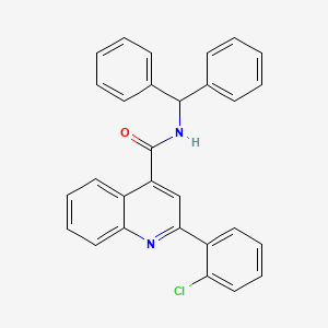 molecular formula C29H21ClN2O B10974307 2-(2-chlorophenyl)-N-(diphenylmethyl)quinoline-4-carboxamide 