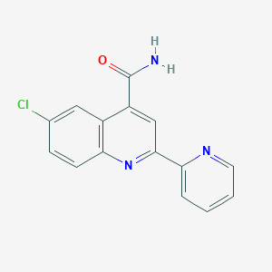 6-Chloro-2-(pyridin-2-yl)quinoline-4-carboxamide