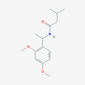 molecular formula C15H23NO3 B10974315 N-[1-(2,4-dimethoxyphenyl)ethyl]-3-methylbutanamide 