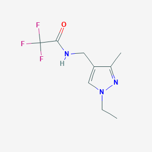 N-((1-ethyl-3-methyl-1H-pyrazol-4-yl)methyl)-2,2,2-trifluoroacetamide