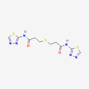 3,3'-sulfanediylbis[N-(1,3,4-thiadiazol-2-yl)propanamide]