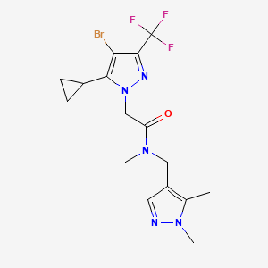 2-[4-bromo-5-cyclopropyl-3-(trifluoromethyl)-1H-pyrazol-1-yl]-N-[(1,5-dimethyl-1H-pyrazol-4-yl)methyl]-N-methylacetamide