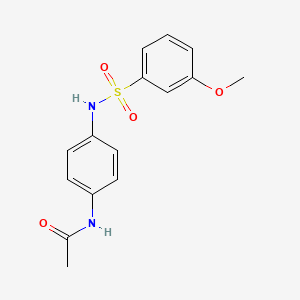 molecular formula C15H16N2O4S B10974345 N-(4-{[(3-methoxyphenyl)sulfonyl]amino}phenyl)acetamide 