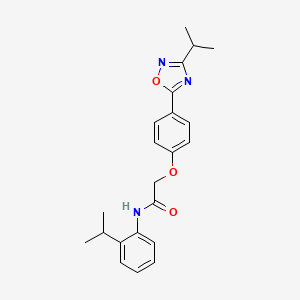 2-{4-[3-(propan-2-yl)-1,2,4-oxadiazol-5-yl]phenoxy}-N-[2-(propan-2-yl)phenyl]acetamide