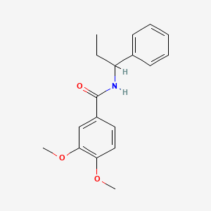 3,4-dimethoxy-N-(1-phenylpropyl)benzamide