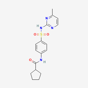 N-{4-[(4-methylpyrimidin-2-yl)sulfamoyl]phenyl}cyclopentanecarboxamide