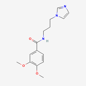 molecular formula C15H19N3O3 B10974379 N-[3-(1H-imidazol-1-yl)propyl]-3,4-dimethoxybenzamide 