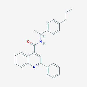 molecular formula C27H26N2O B10974391 2-phenyl-N-[1-(4-propylphenyl)ethyl]quinoline-4-carboxamide 