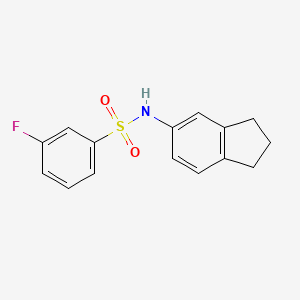 N-(2,3-dihydro-1H-inden-5-yl)-3-fluorobenzenesulfonamide