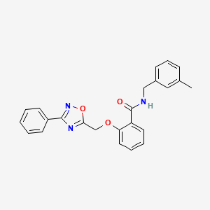 molecular formula C24H21N3O3 B10974404 N-(3-methylbenzyl)-2-[(3-phenyl-1,2,4-oxadiazol-5-yl)methoxy]benzamide 