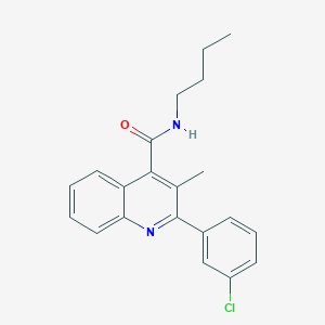 N-butyl-2-(3-chlorophenyl)-3-methylquinoline-4-carboxamide