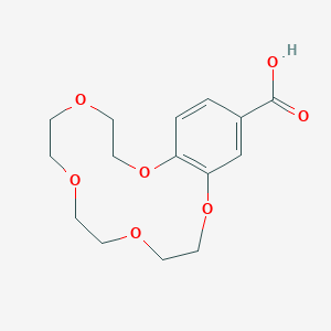B109747 2,5,8,11,14-Pentaoxabicyclo[13.4.0]nonadeca-1(15),16,18-triene-17-carboxylic acid CAS No. 56683-55-7