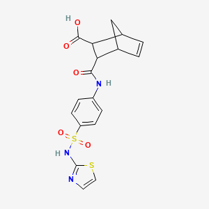 molecular formula C18H17N3O5S2 B10974766 3-{[4-(1,3-Thiazol-2-ylsulfamoyl)phenyl]carbamoyl}bicyclo[2.2.1]hept-5-ene-2-carboxylic acid 