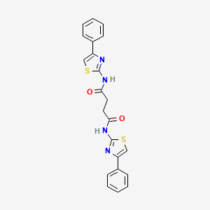 molecular formula C22H18N4O2S2 B10974767 N,N'-bis(4-phenyl-1,3-thiazol-2-yl)butanediamide 