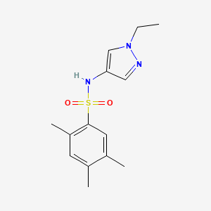 molecular formula C14H19N3O2S B10974787 N-(1-ethyl-1H-pyrazol-4-yl)-2,4,5-trimethylbenzenesulfonamide 