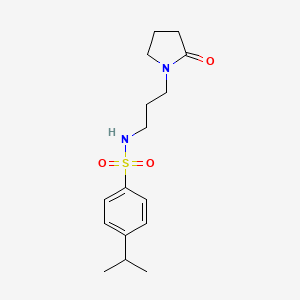 molecular formula C16H24N2O3S B10974788 N-[3-(2-oxopyrrolidin-1-yl)propyl]-4-(propan-2-yl)benzenesulfonamide 