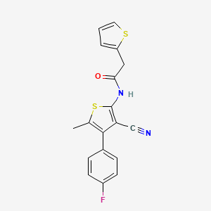 N-[3-cyano-4-(4-fluorophenyl)-5-methylthiophen-2-yl]-2-(thiophen-2-yl)acetamide