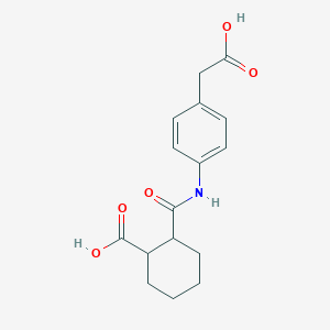 2-[[4-(Carboxymethyl)phenyl]carbamoyl]cyclohexane-1-carboxylic acid