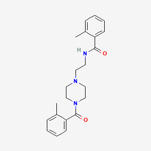 2-methyl-N-[2-[4-(2-methylbenzoyl)piperazin-1-yl]ethyl]benzamide