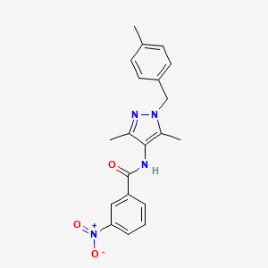 N-[3,5-dimethyl-1-(4-methylbenzyl)-1H-pyrazol-4-yl]-3-nitrobenzamide