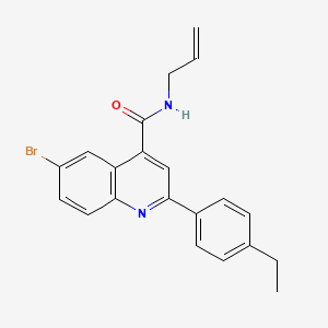 molecular formula C21H19BrN2O B10974942 6-bromo-2-(4-ethylphenyl)-N-(prop-2-en-1-yl)quinoline-4-carboxamide 