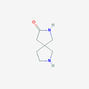 molecular formula C7H12N2O B109751 2,7-二氮杂螺[4.4]壬-3-酮 CAS No. 1226550-00-0