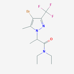 2-[4-bromo-5-methyl-3-(trifluoromethyl)-1H-pyrazol-1-yl]-N,N-diethylpropanamide