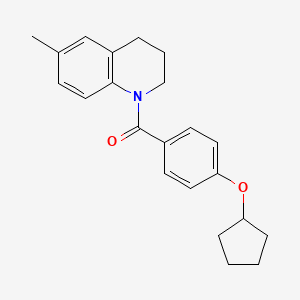 [4-(cyclopentyloxy)phenyl](6-methyl-3,4-dihydroquinolin-1(2H)-yl)methanone