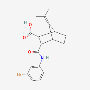 3-[(3-Bromophenyl)carbamoyl]-7-(propan-2-ylidene)bicyclo[2.2.1]heptane-2-carboxylic acid