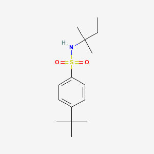 molecular formula C15H25NO2S B10975264 4-tert-butyl-N-(2-methylbutan-2-yl)benzenesulfonamide 