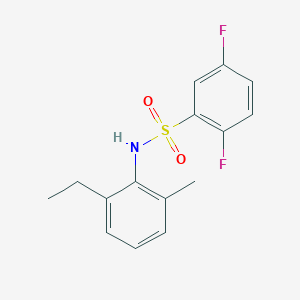 molecular formula C15H15F2NO2S B10975266 N-(2-ethyl-6-methylphenyl)-2,5-difluorobenzenesulfonamide 