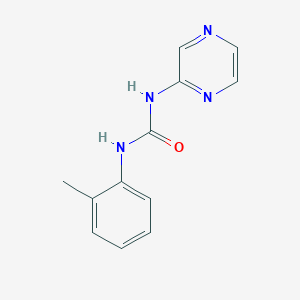 molecular formula C12H12N4O B10975299 1-(2-Methylphenyl)-3-pyrazin-2-ylurea 