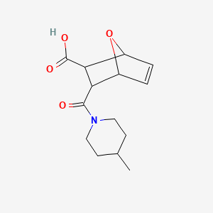 molecular formula C14H19NO4 B10975348 3-[(4-Methylpiperidin-1-yl)carbonyl]-7-oxabicyclo[2.2.1]hept-5-ene-2-carboxylic acid 