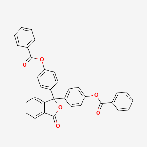 molecular formula C34H22O6 B10975361 1(3H)-Isobenzofuranone, 3,3-bis[4-(benzoyloxy)phenyl]- CAS No. 1746-02-7