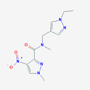 N-[(1-ethyl-1H-pyrazol-4-yl)methyl]-N,1-dimethyl-4-nitro-1H-pyrazole-3-carboxamide