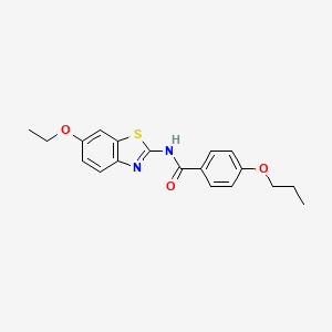 N-(6-ethoxy-1,3-benzothiazol-2-yl)-4-propoxybenzamide