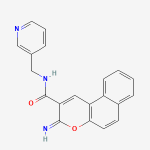 molecular formula C20H15N3O2 B10975437 3-imino-N-(pyridin-3-ylmethyl)-3H-benzo[f]chromene-2-carboxamide 