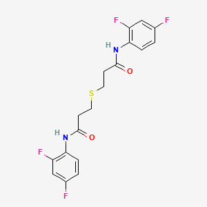 molecular formula C18H16F4N2O2S B10975444 3,3'-sulfanediylbis[N-(2,4-difluorophenyl)propanamide] 