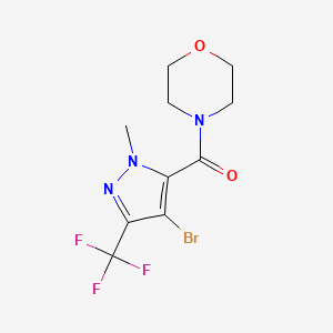 [4-bromo-1-methyl-3-(trifluoromethyl)-1H-pyrazol-5-yl](morpholin-4-yl)methanone