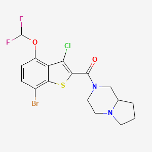 [7-Bromo-3-chloro-4-(difluoromethoxy)-1-benzothiophen-2-YL][hexahydropyrrolo[1,2-A]pyrazin-2(1H)-YL]methanone