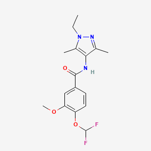 4-(difluoromethoxy)-N-(1-ethyl-3,5-dimethyl-1H-pyrazol-4-yl)-3-methoxybenzamide