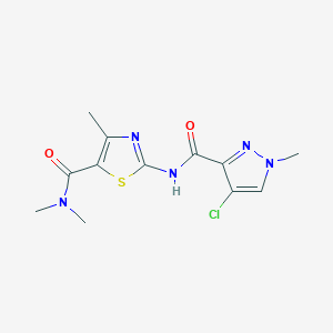 2-{[(4-chloro-1-methyl-1H-pyrazol-3-yl)carbonyl]amino}-N,N,4-trimethyl-1,3-thiazole-5-carboxamide