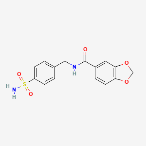 N-(4-sulfamoylbenzyl)-1,3-benzodioxole-5-carboxamide