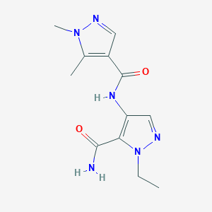 N-(5-carbamoyl-1-ethyl-1H-pyrazol-4-yl)-1,5-dimethyl-1H-pyrazole-4-carboxamide