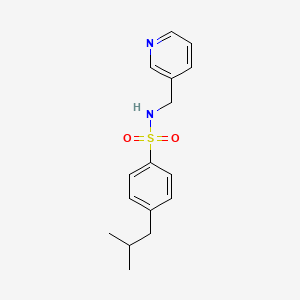 molecular formula C16H20N2O2S B10975682 4-(2-methylpropyl)-N-(pyridin-3-ylmethyl)benzenesulfonamide 