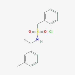 1-(2-chlorophenyl)-N-[1-(3-methylphenyl)ethyl]methanesulfonamide