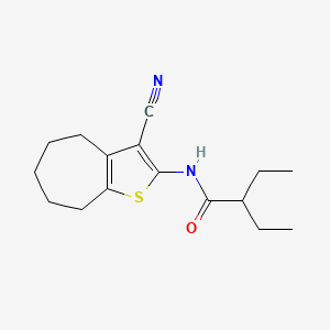 N-(3-cyano-5,6,7,8-tetrahydro-4H-cyclohepta[b]thiophen-2-yl)-2-ethylbutanamide