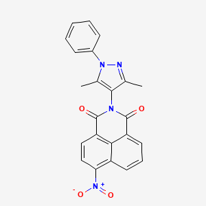 2-(3,5-dimethyl-1-phenyl-1H-pyrazol-4-yl)-6-nitro-1H-benzo[de]isoquinoline-1,3(2H)-dione