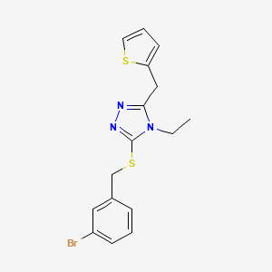 3-[(3-bromobenzyl)sulfanyl]-4-ethyl-5-(thiophen-2-ylmethyl)-4H-1,2,4-triazole