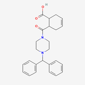 6-{[4-(Diphenylmethyl)piperazin-1-yl]carbonyl}cyclohex-3-ene-1-carboxylic acid